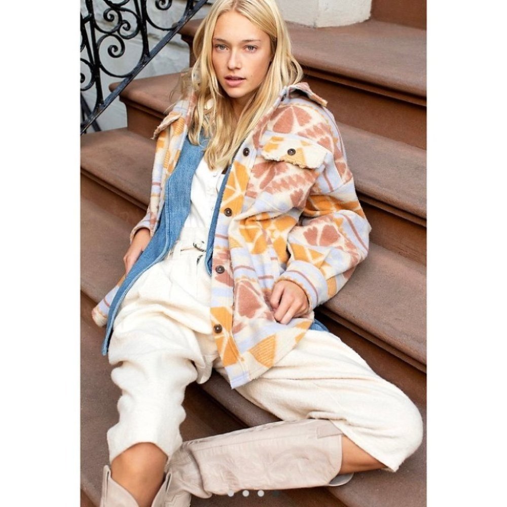 New Free People Jacquard Ruby Jacket - Picture 2 of 9